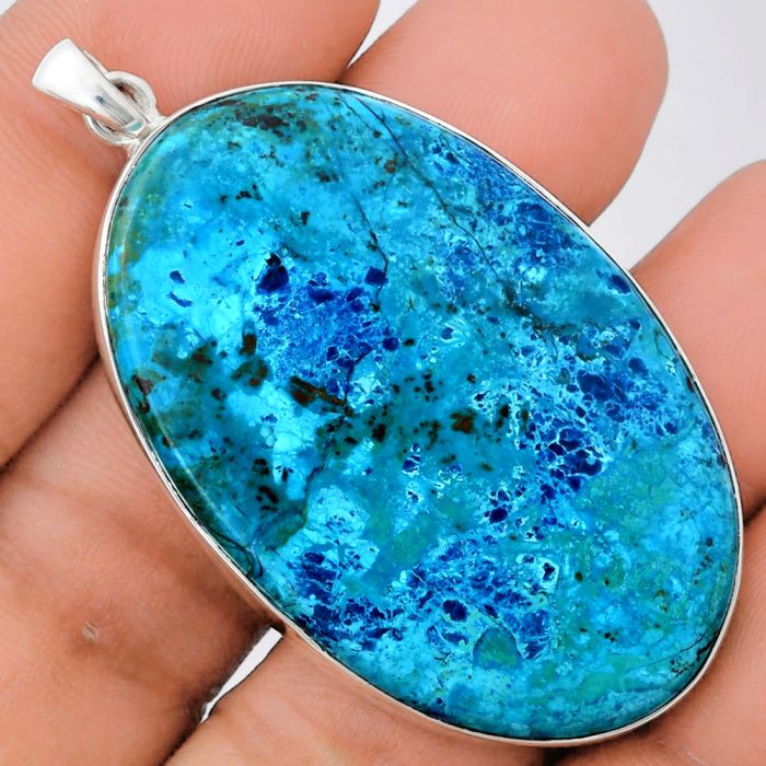 Shattuckite Pendant EXP01431 P-1001, 31x48 mm