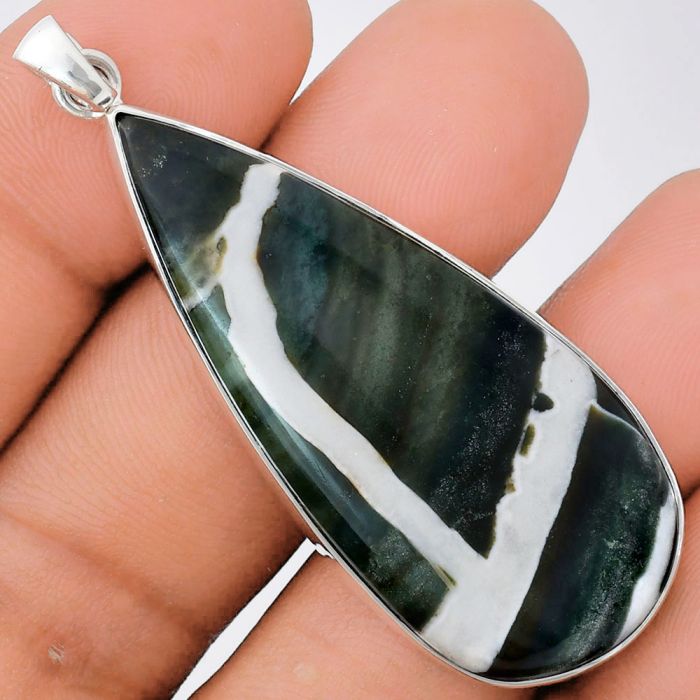 Larsonite Jasper Pendant EXP01432 P-1001, 21x49 mm