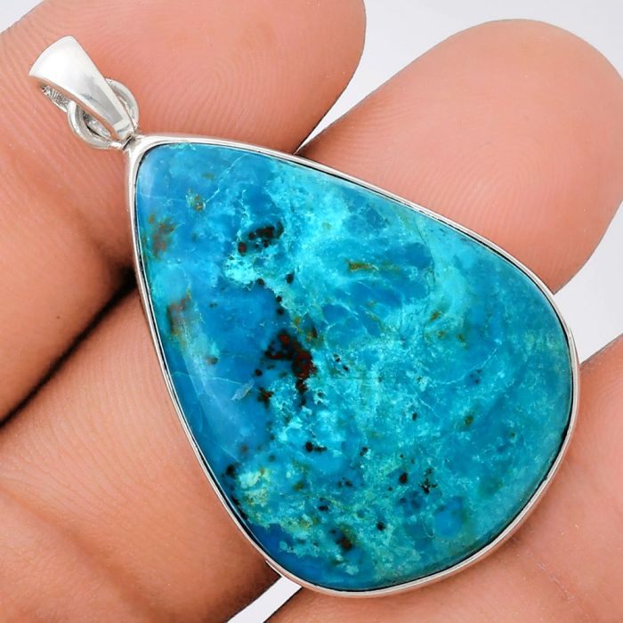 Shattuckite Pendant EXP01434 P-1001, 25x35 mm