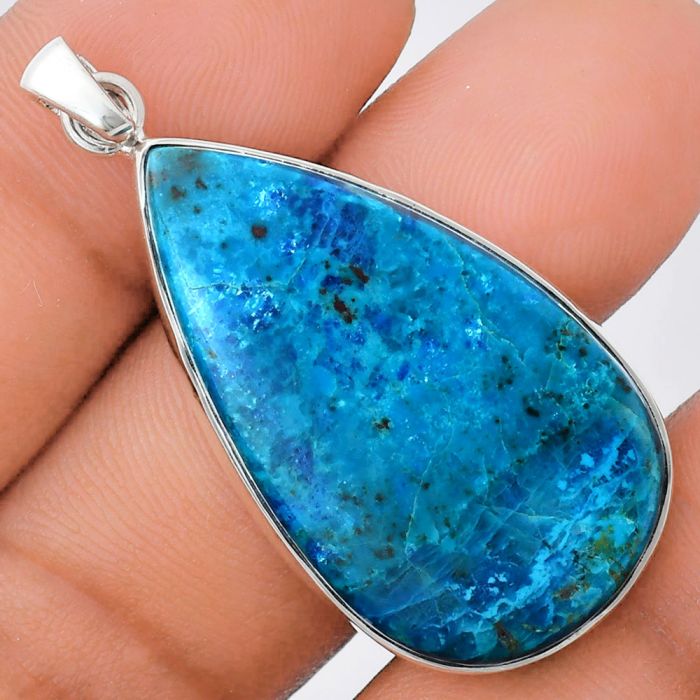 Shattuckite Pendant EXP01436 P-1001, 21x36 mm