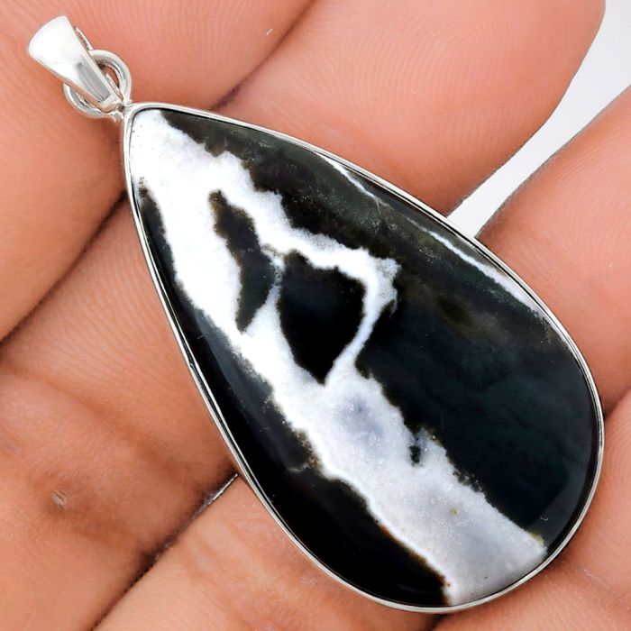 Larsonite Jasper Pendant EXP01439 P-1001, 24x22 mm