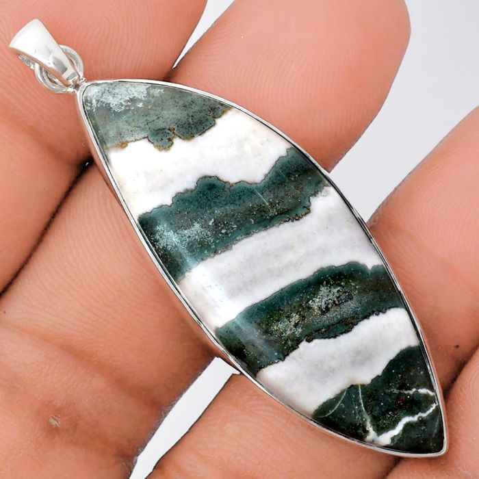 Larsonite Jasper Pendant EXP01441 P-1001, 18x49 mm