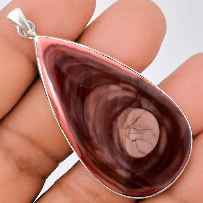 Imperial Jasper Pendant EXP01444 P-1001, 28x51 mm