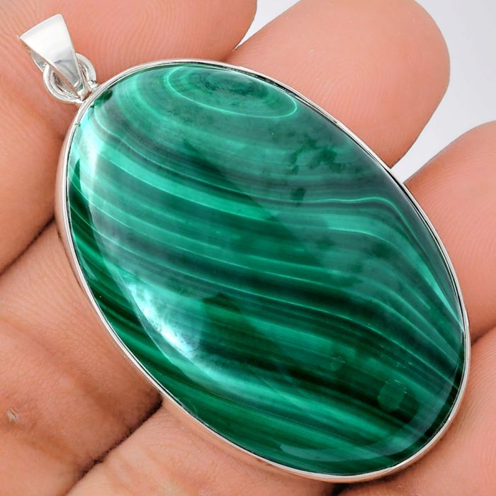 Malachite Eye Pendant EXP01451 P-1001, 30x44 mm