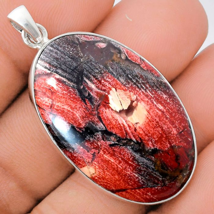 Snake Skin Jasper Pendant EXP01464 P-1001, 23x35 mm