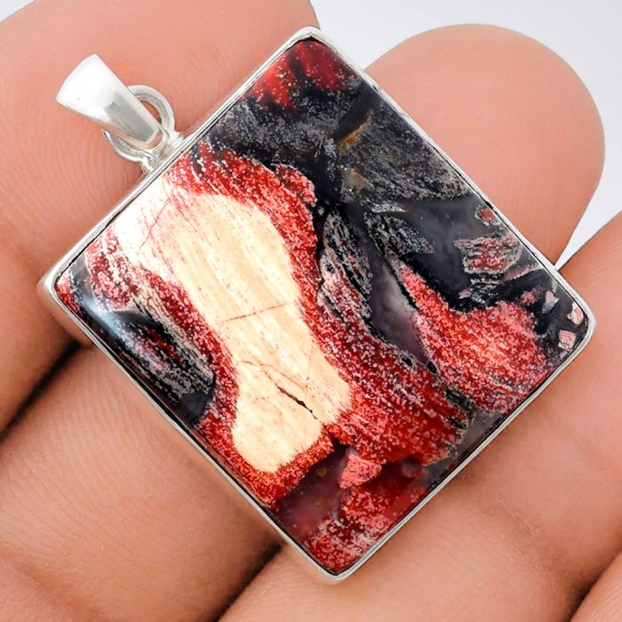 Snake Skin Jasper Pendant EXP01468 P-1001, 24x26 mm