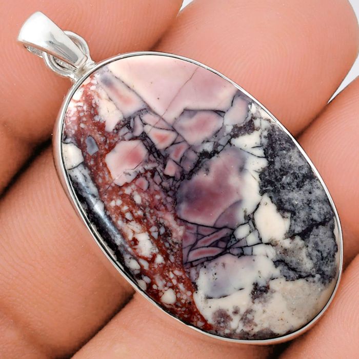 Porcelain Jasper Pendant EXP01473 P-1001, 22x33 mm