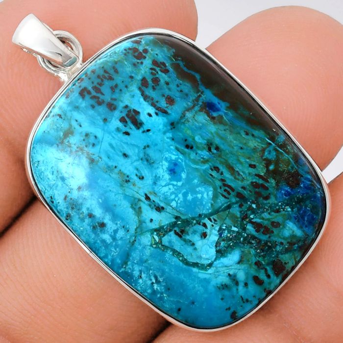 Shattuckite Pendant EXP01480 P-1001, 23x30 mm