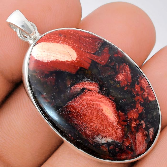 Snake Skin Jasper Pendant EXP01484 P-1001, 24x34 mm