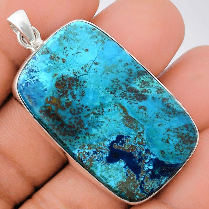 Shattuckite Pendant EXP01489 P-1001, 23x37 mm