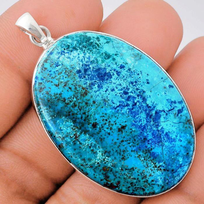 Shattuckite Pendant EXP01492 P-1001, 29x47 mm