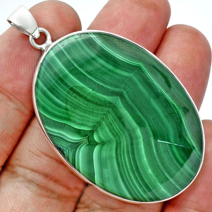 Malachite Eye Pendant EXP01518 P-1001, 30x42 mm