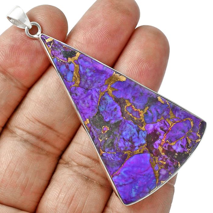 Copper Purple Turquoise Pendant EXP01520 P-1001, 33x55 mm