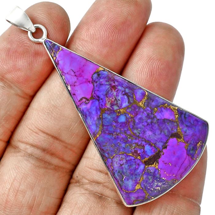 Copper Purple Turquoise Pendant EXP01522 P-1001, 29x49 mm