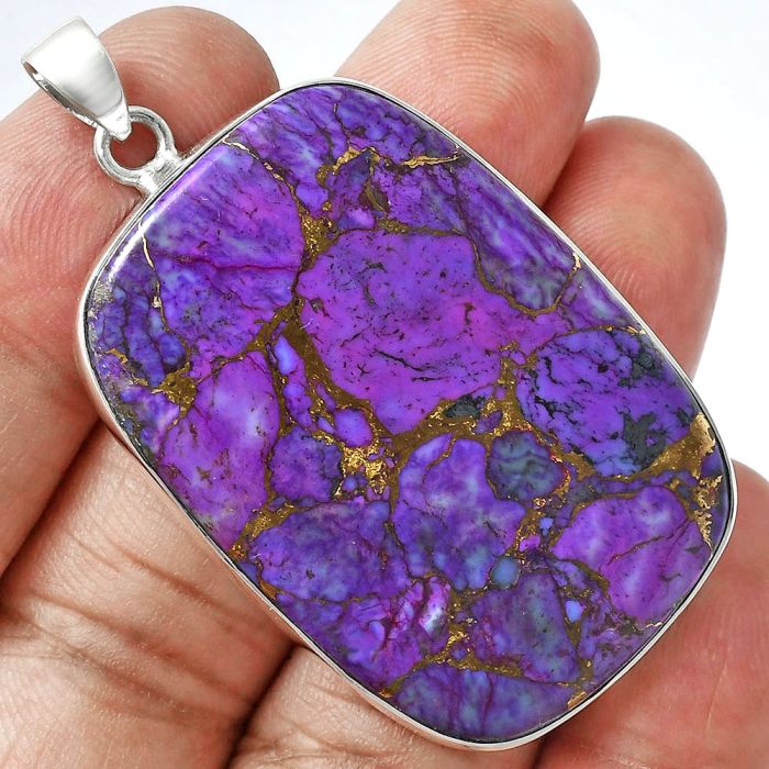 Copper Purple Turquoise Pendant EXP01523 P-1001, 29x41 mm