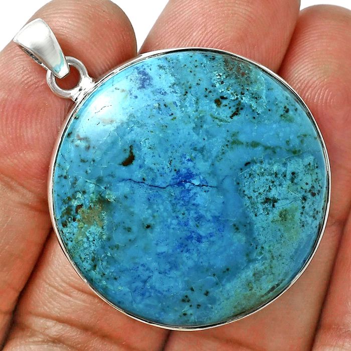 Shattuckite Pendant EXP01529 P-1001, 31x31 mm