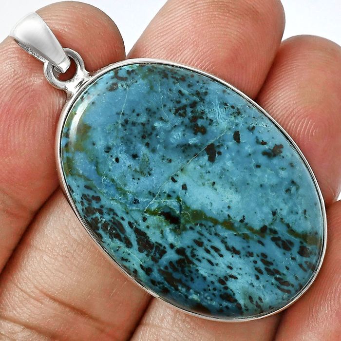 Shattuckite Pendant EXP01531 P-1001, 24x34 mm