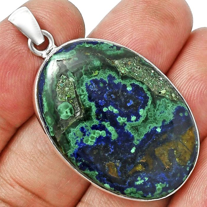 Shattuckite Pendant EXP01534 P-1001, 23x33 mm