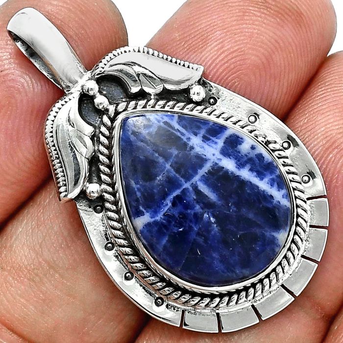 Sodalite Pendant EXP01628 P-1568, 15x20 mm