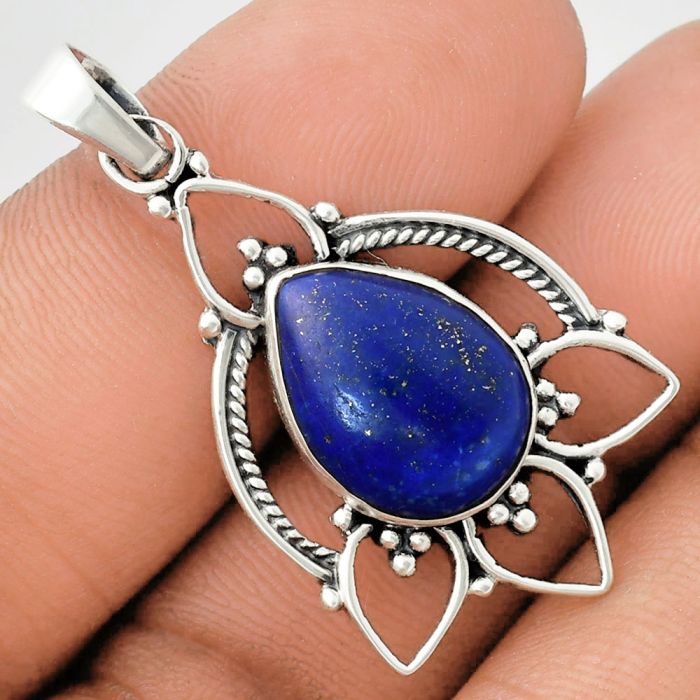 Lapis Lazuli Pendant EXP01898 P-1444, 12x16 mm