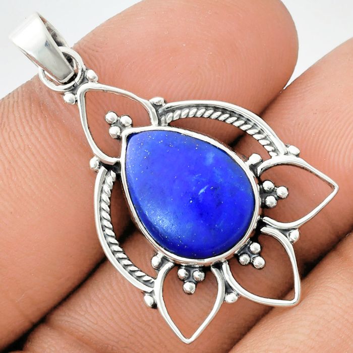 Lapis Lazuli Pendant EXP01906 P-1444, 12x16 mm