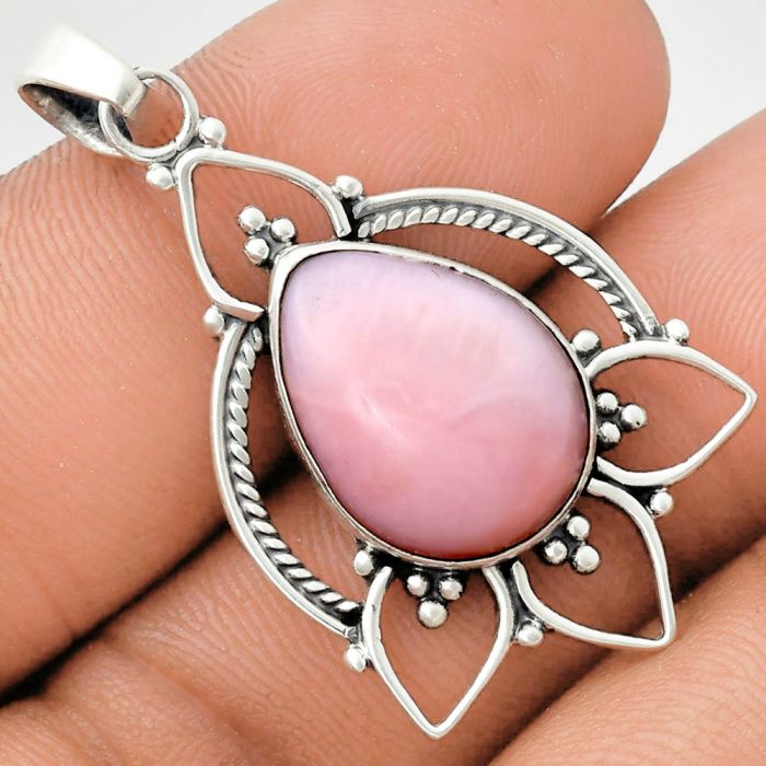 Pink Opal Pendant EXP01927 P-1444, 13x18 mm