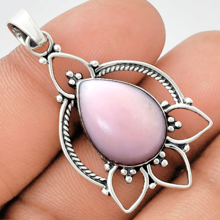 Pink Opal Pendant EXP01938 P-1444, 13x18 mm