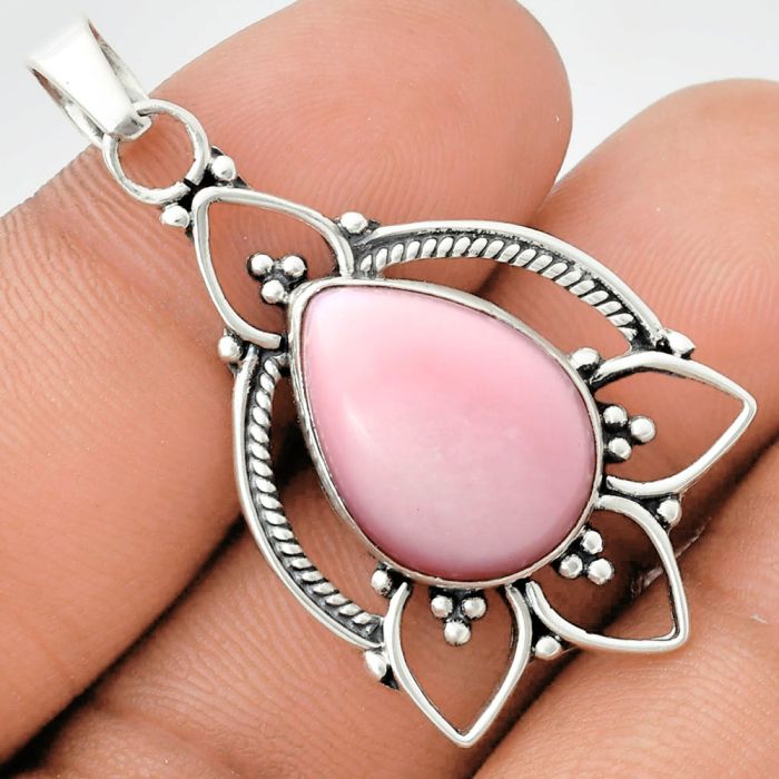 Pink Opal Pendant EXP01952 P-1444, 13x18 mm