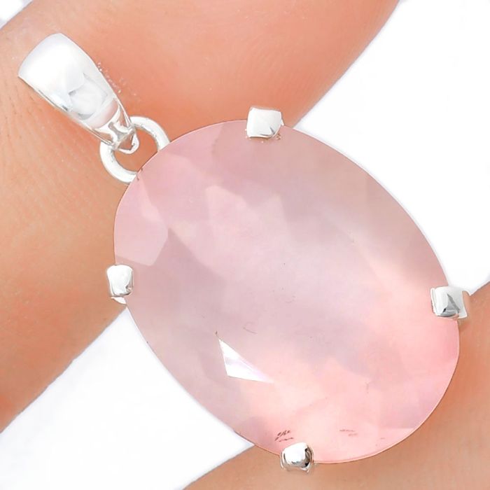 Rose Quartz Pendant EXP01976 P-1013, 18x24 mm