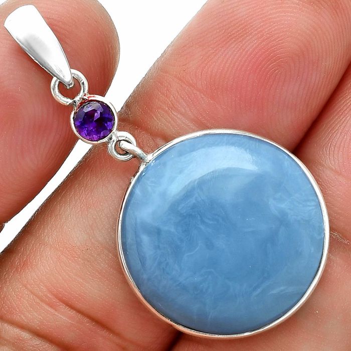 Owyhee Opal and Amethyst Pendant EXP02066 P-1098, 20x20 mm