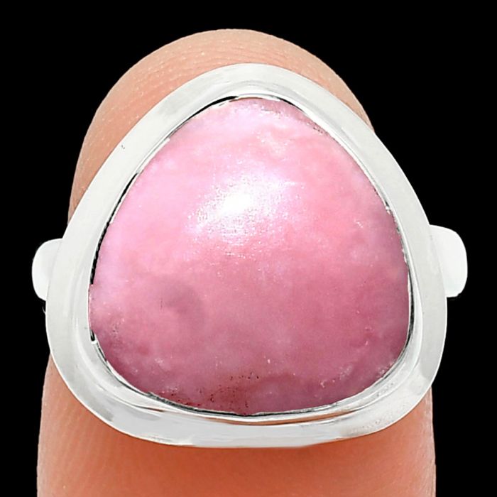 Pink Opal Ring size-7 EXR01037 R-1007, 12x12 mm