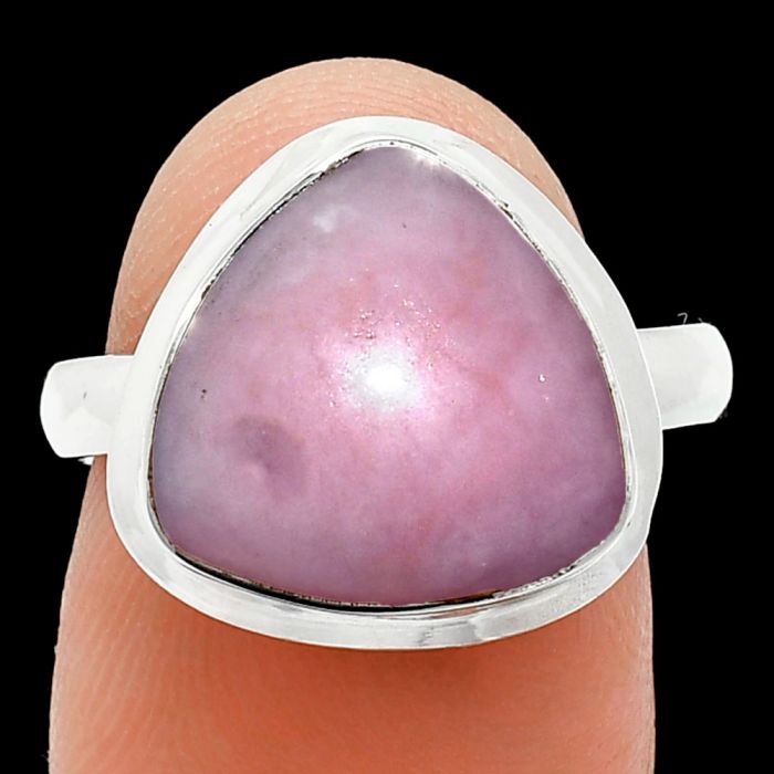 Pink Opal Ring size-8 EXR01038 R-1007, 13x13 mm