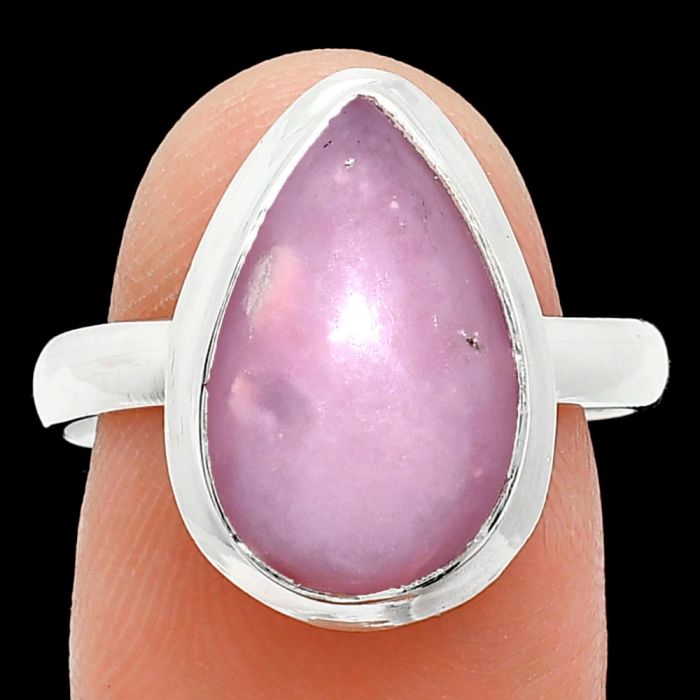 Pink Opal Ring size-9 EXR01040 R-1007, 10x16 mm