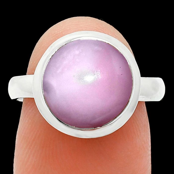 Pink Opal Ring size-8 EXR01041 R-1007, 11x11 mm