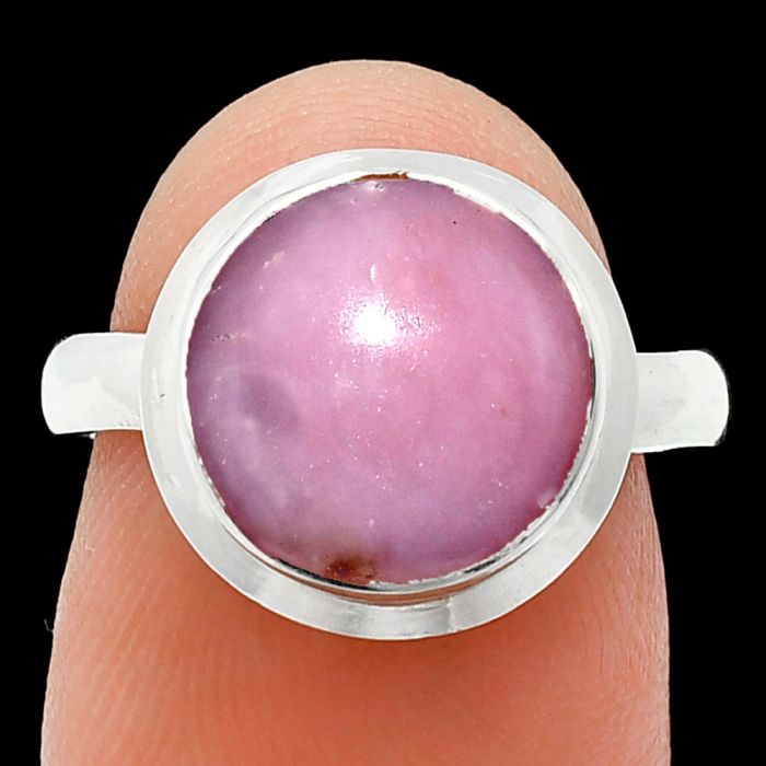 Pink Opal Ring size-7 EXR01042 R-1007, 11x11 mm