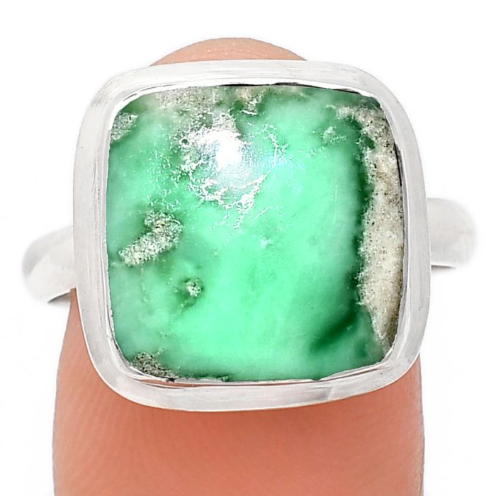 Utah Variscite Ring size-9.5 EXR01058 R-1007, 13x13 mm