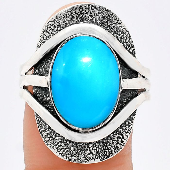 Sleeping Beauty Turquoise Ring size-9.5 EXR01066 R-1402, 10x14 mm