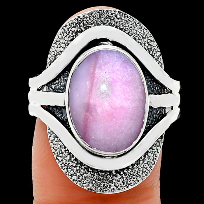 Pink Opal Ring size-9.5 EXR01081 R-1402, 10x14 mm