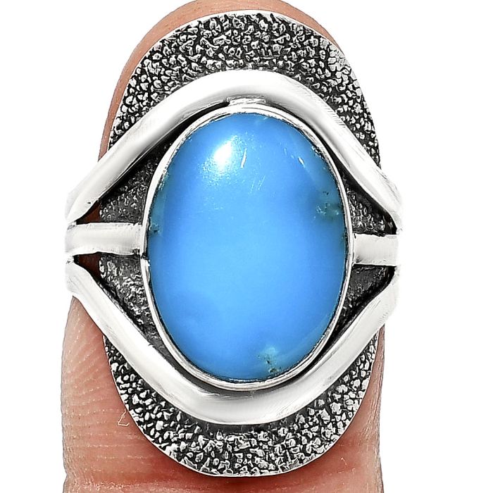 Sleeping Beauty Turquoise Ring size-7 EXR01097 R-1402, 10x14 mm