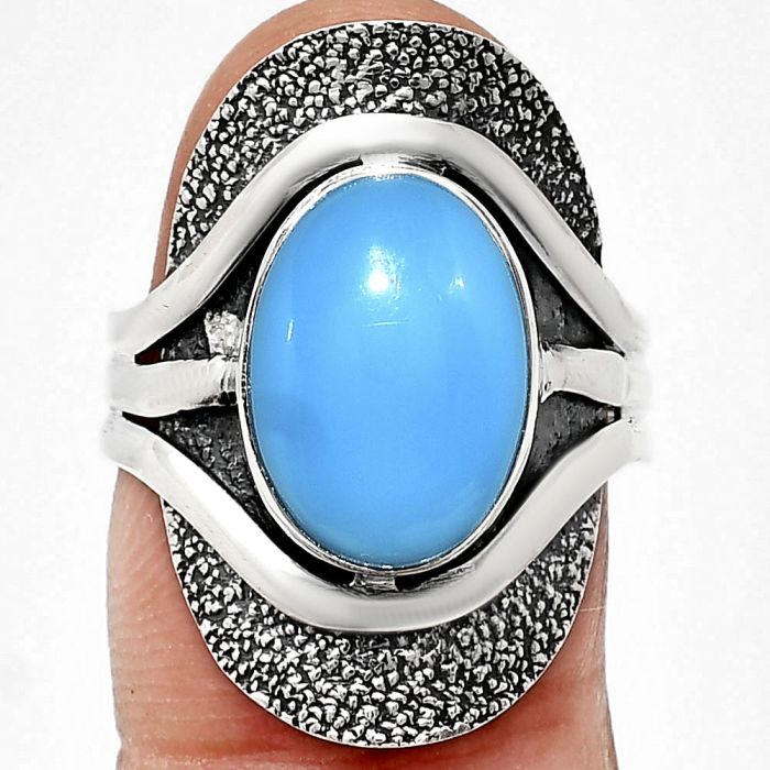 Sleeping Beauty Turquoise Ring size-7.5 EXR01105 R-1402, 9x13 mm