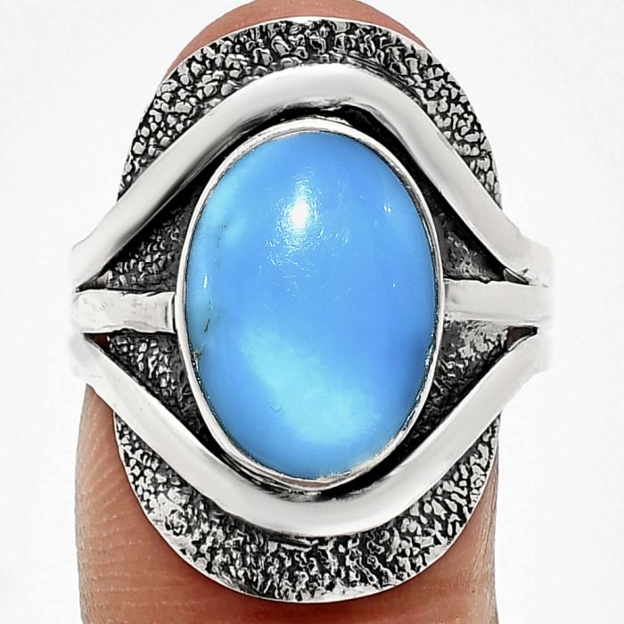 Sleeping Beauty Turquoise Ring size-9 EXR01106 R-1402, 10x14 mm