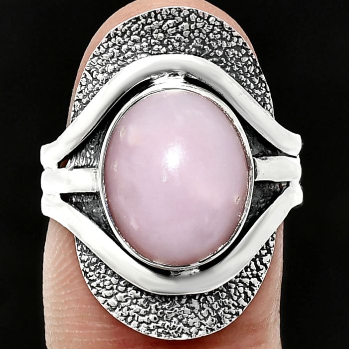 Pink Opal Ring size-8 EXR01108 R-1402, 10x12 mm