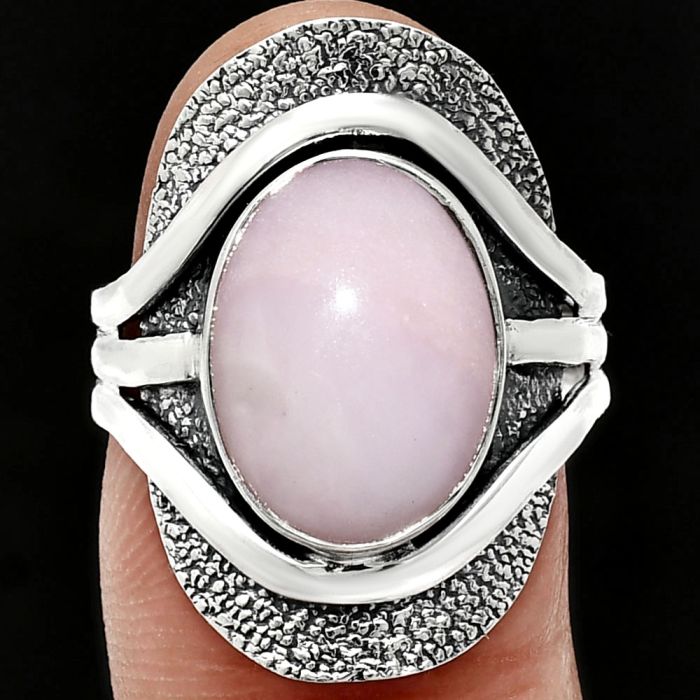 Pink Opal Ring size-8 EXR01109 R-1402, 10x14 mm