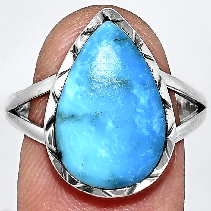 Sleeping Beauty Turquoise Ring size-9.5 EXR01155 R-1074, 12x17 mm