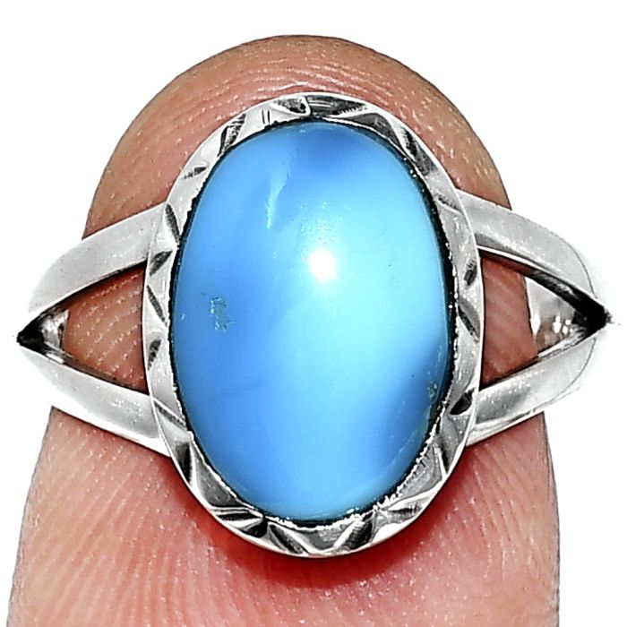 Sleeping Beauty Turquoise Ring size-7 EXR01158 R-1074, 9x13 mm