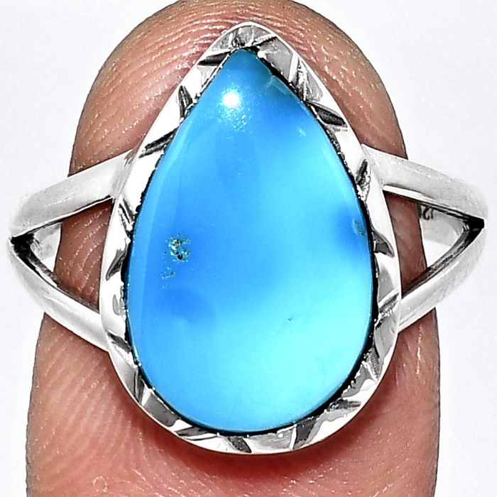 Sleeping Beauty Turquoise Ring size-8.5 EXR01168 R-1074, 11x16 mm