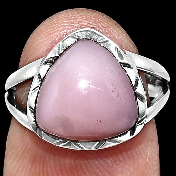 Pink Opal Ring size-6 EXR01187 R-1074, 11x11 mm