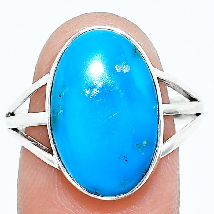 Sleeping Beauty Turquoise Ring size-10 EXR01222 R-1003, 11x17 mm