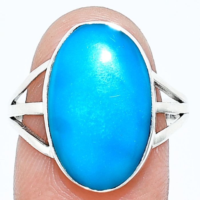 Sleeping Beauty Turquoise Ring size-9 EXR01223 R-1003, 11x18 mm