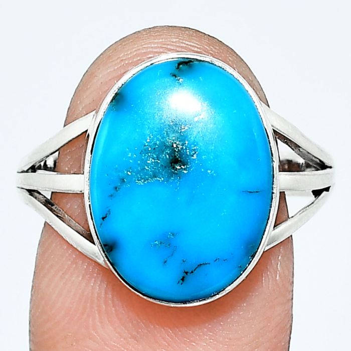 Sleeping Beauty Turquoise Ring size-9.5 EXR01224 R-1003, 12x16 mm